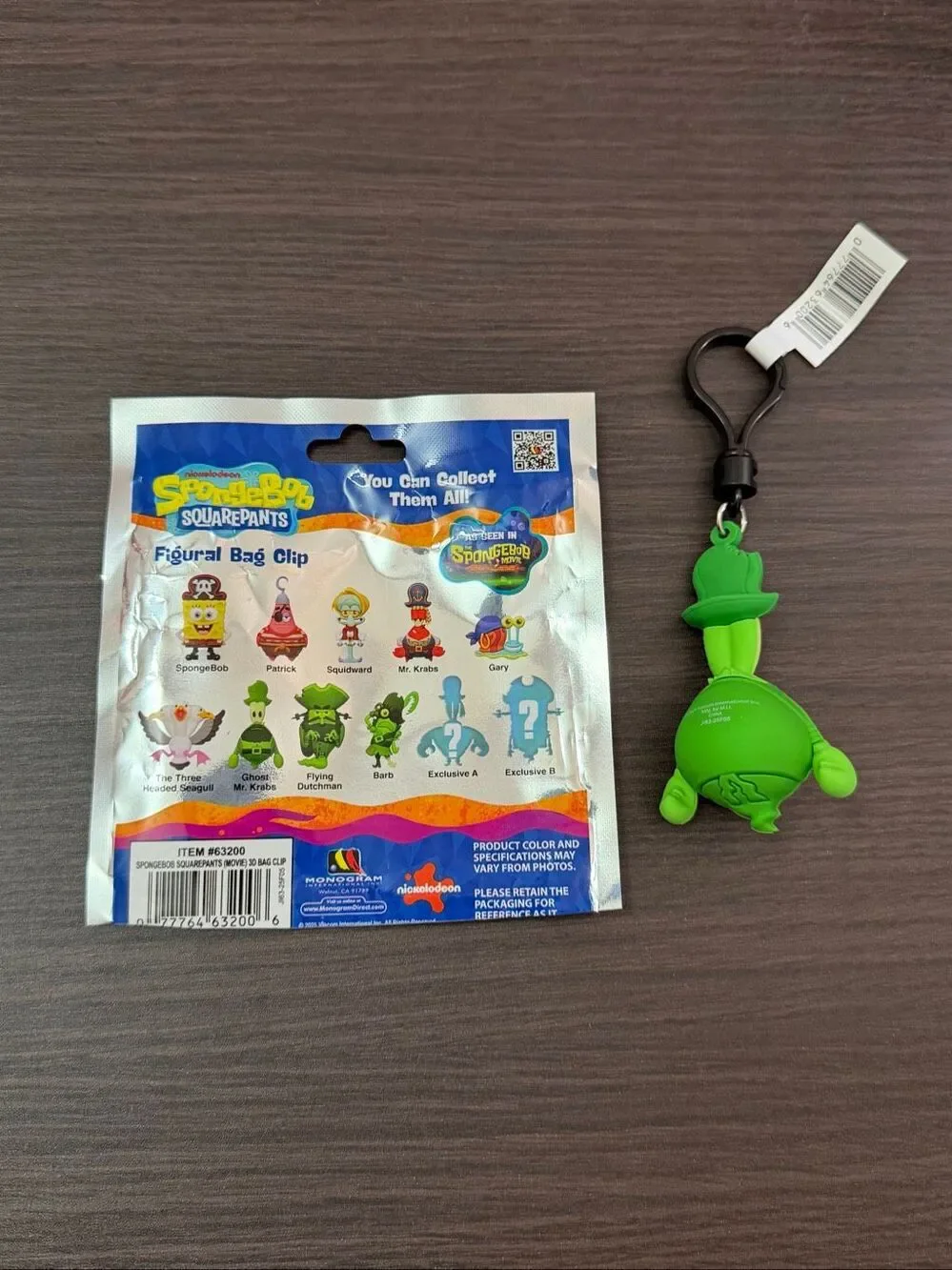 The SpongeBob Movie: Search for SquarePants Bag Clip Keychain - Ghost Mr. Krabs